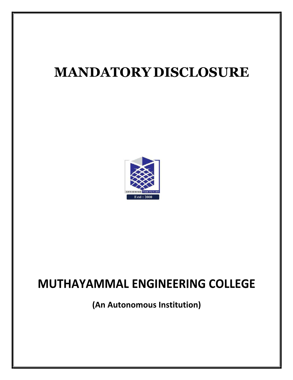 Mandatory Disclosure