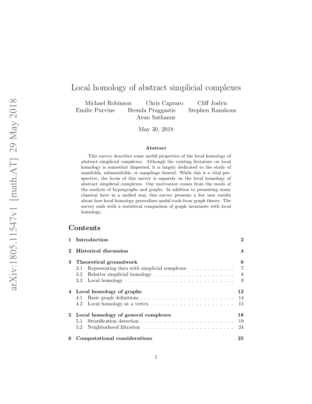 Local Homology of Abstract Simplicial Complexes