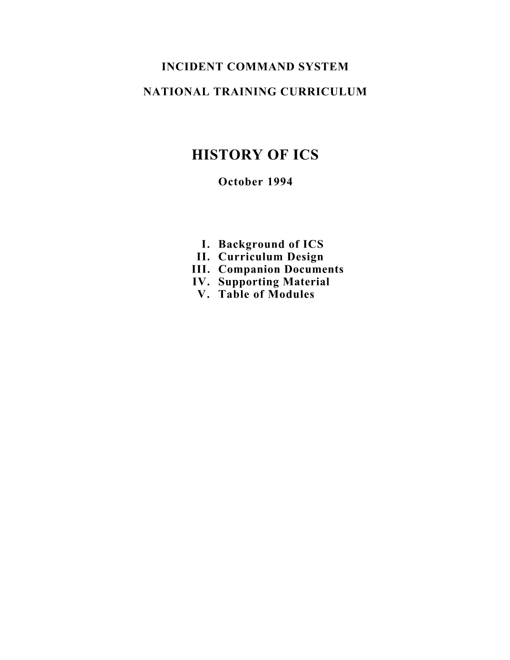 History of Ics