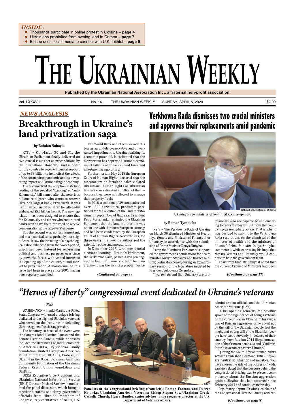 The Ukrainian Weekly, 2020