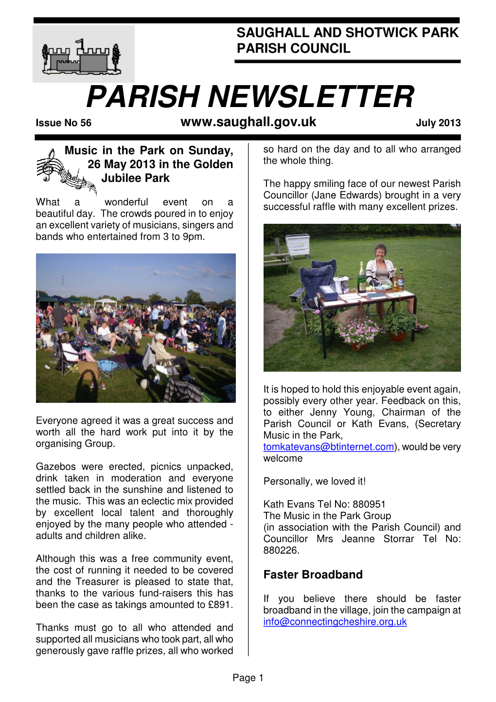 PARISH NEWSLETTER Issue No 56 July 2013