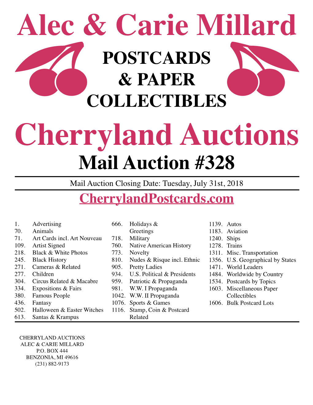 POSTCARDS & PAPER COLLECTIBLES Cherryland