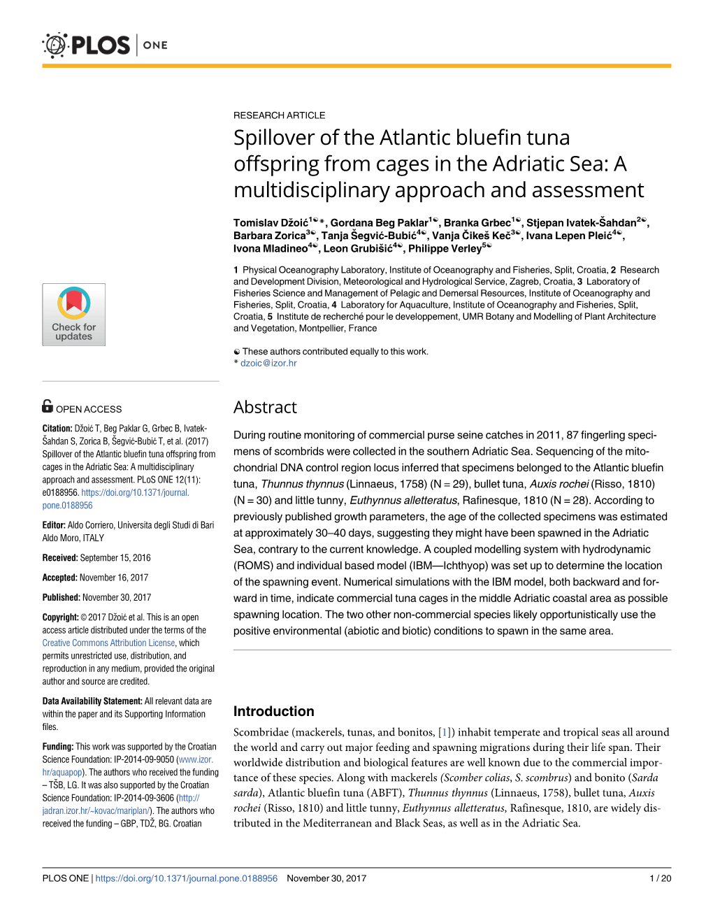 Spillover of the Atlantic Bluefin Tuna Offspring from Cages in the Adriatic Sea: a Multidisciplinary Approach and Assessment