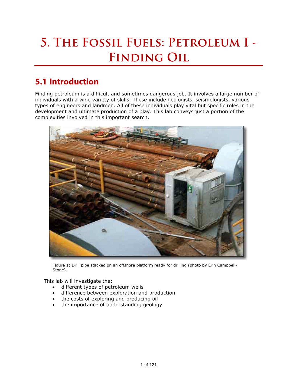 5. the Fossil Fuels: Petroleum I - Finding Oil