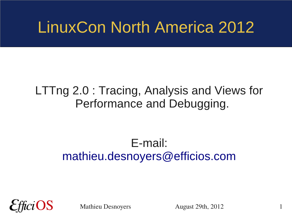 Linuxcon North America 2012