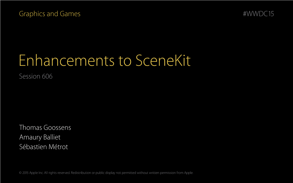 WWDC15 Graphics and Games