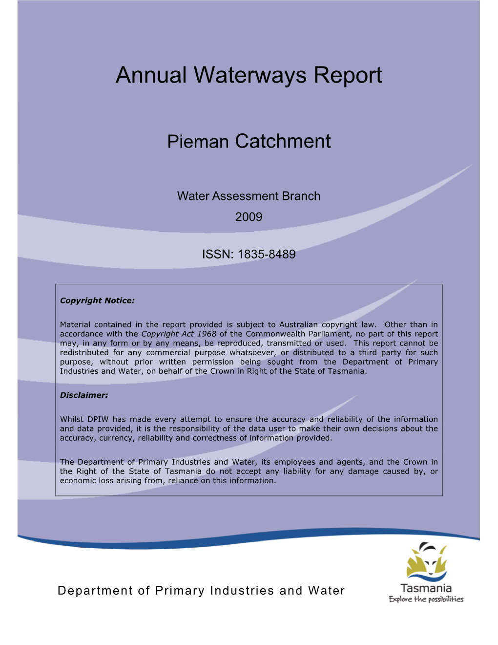 Annual Waterways Report