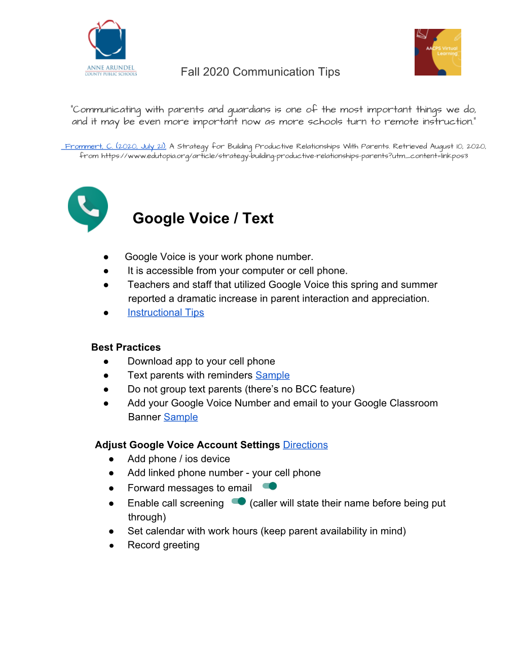 Google Voice / Text