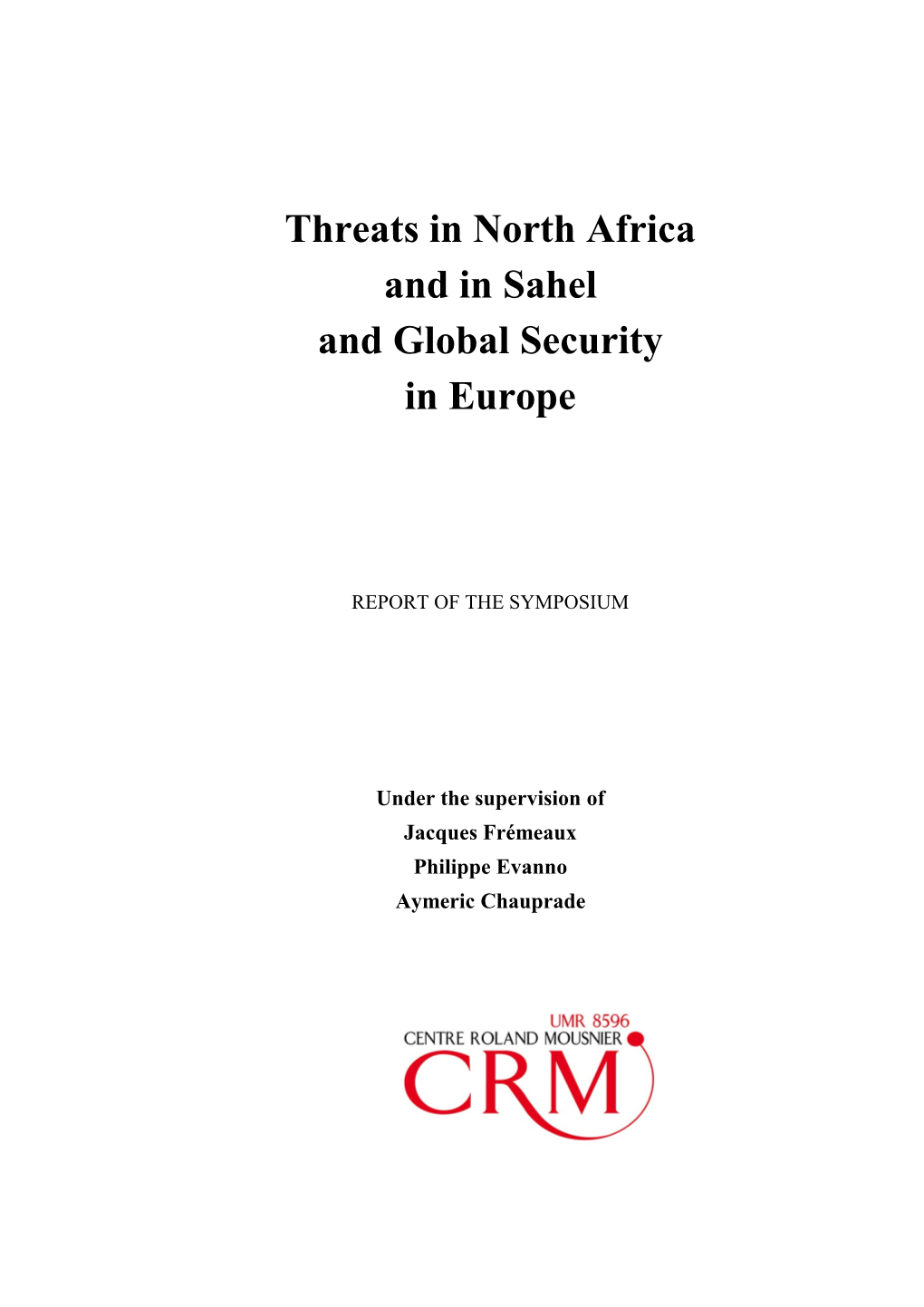 Threats in North Africa.Pdf