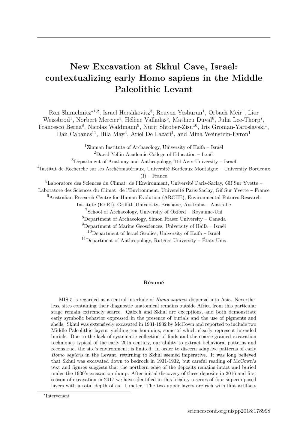 Contextualizing Early Homo Sapiens in the Middle Paleolithic Levant