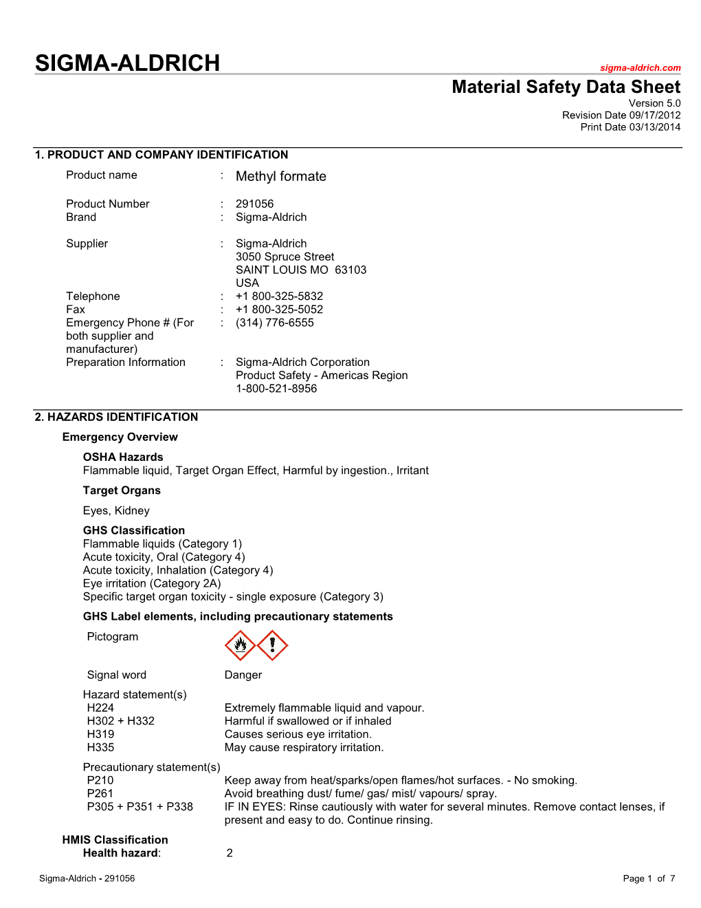 Methyl Formate