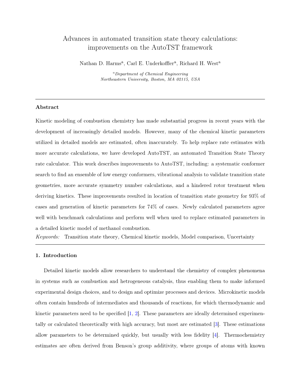 Advances in Automated Transition State Theory Calculations: Improvements on the Autotst Framework