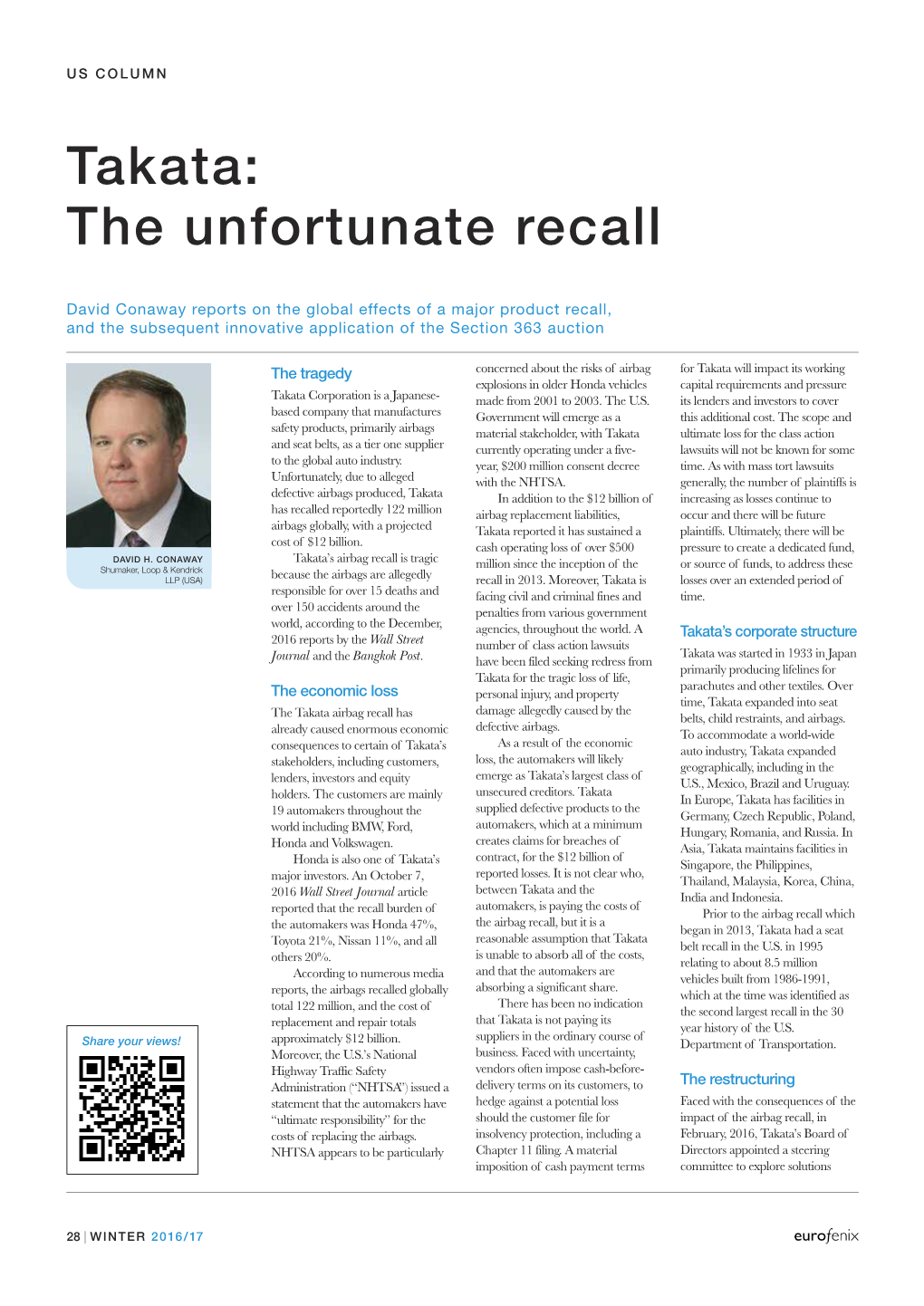 Takata: the Unfortunate Recall