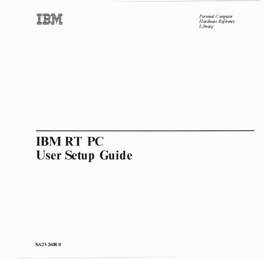 IBM RTC PC | User Setup Guide and Options