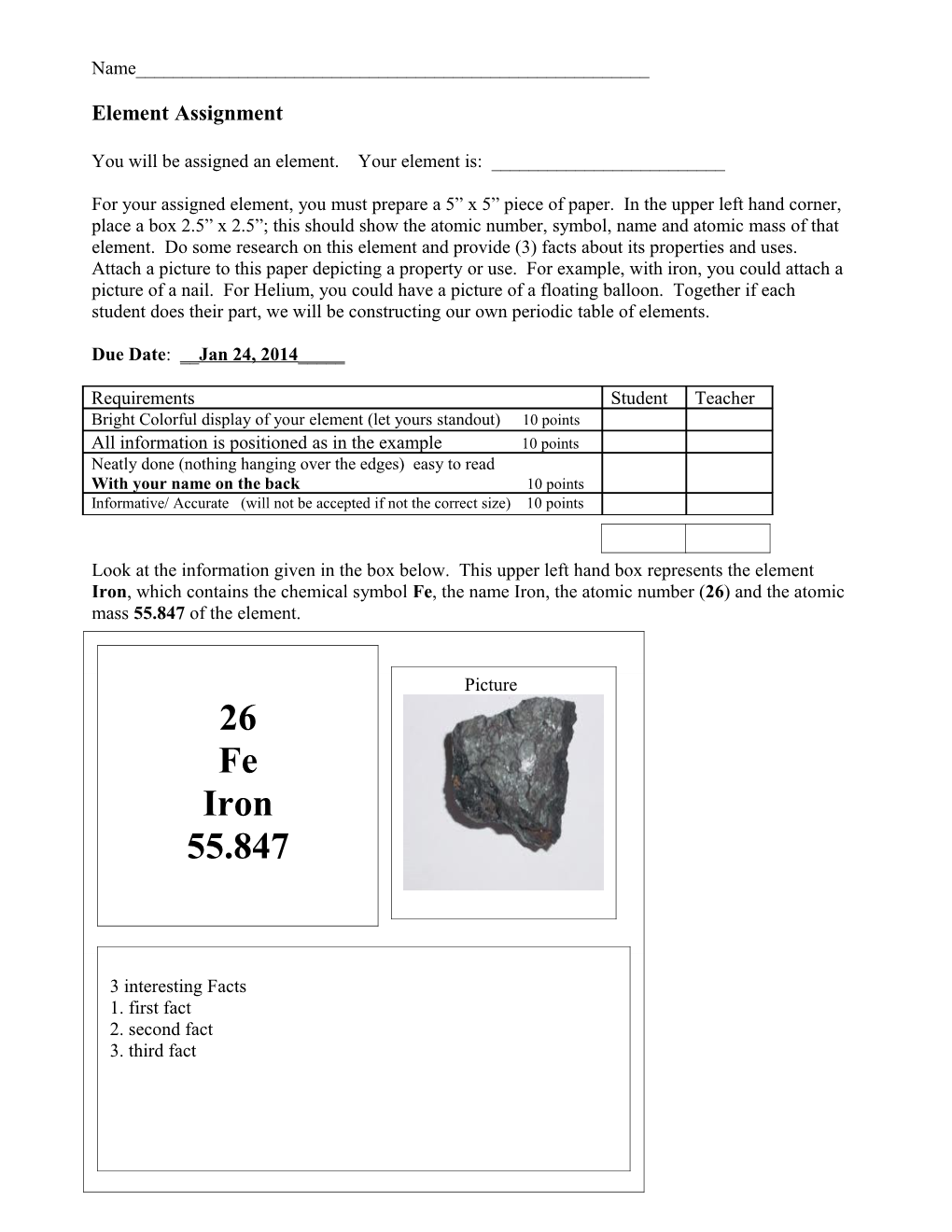 Element Assignment