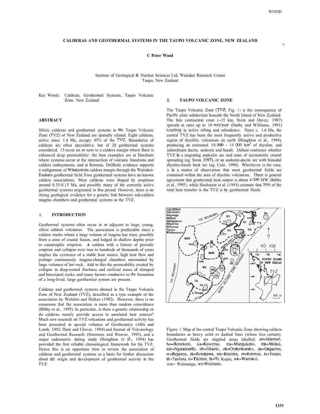 Wood Calderas and Geothermal Systems in The