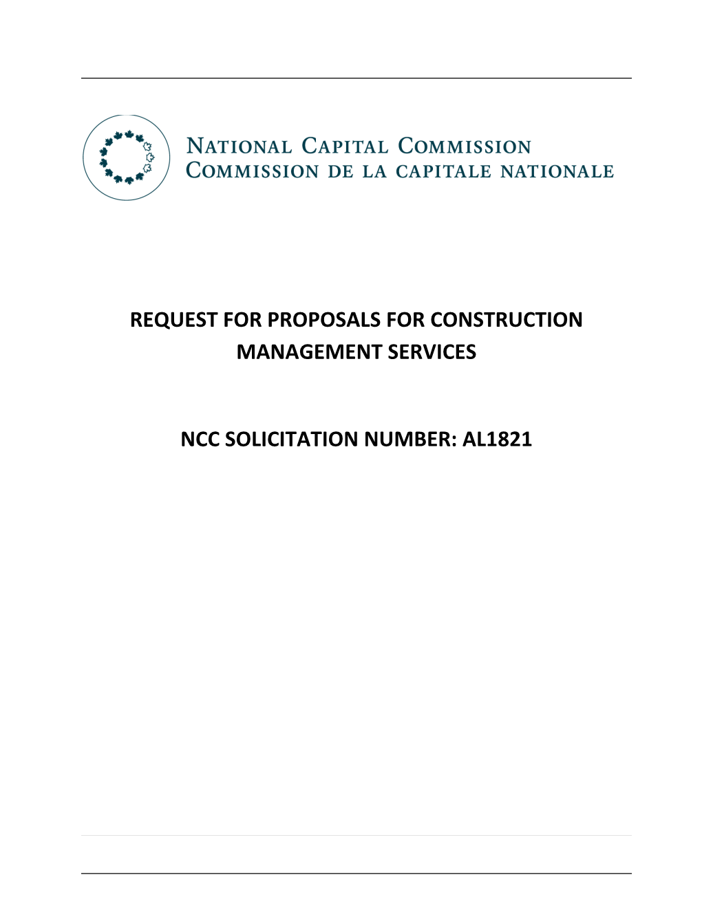 Request for Proposals for Construction Management Services