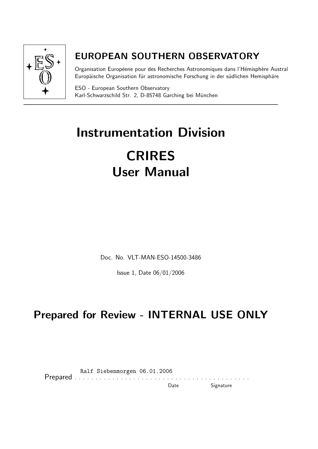 CRIRES User Manual