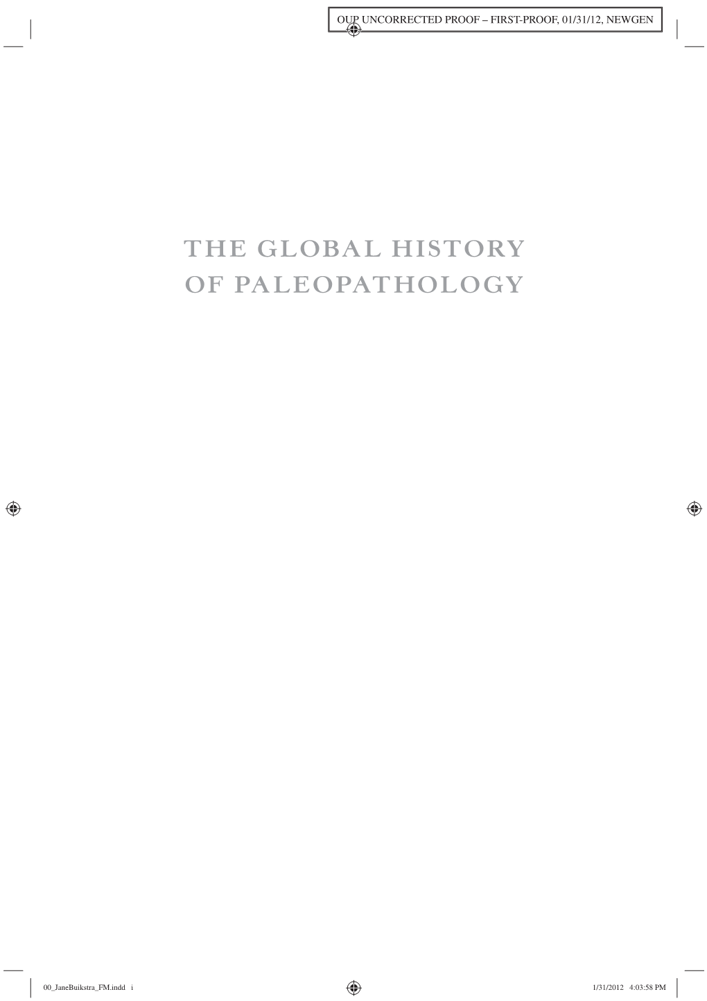 The Global History of Paleopathology