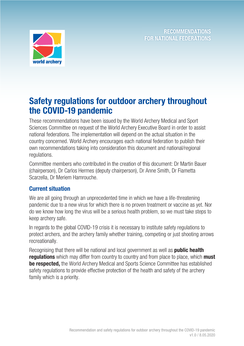 Safety Regulations for Outdoor Archery Throughout the COVID-19 Pandemic