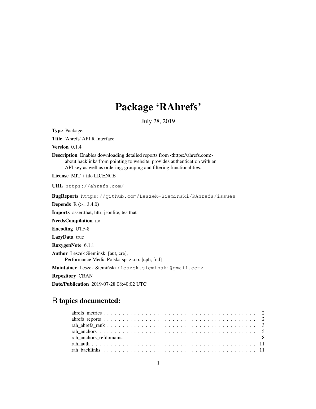 Package 'Rahrefs'