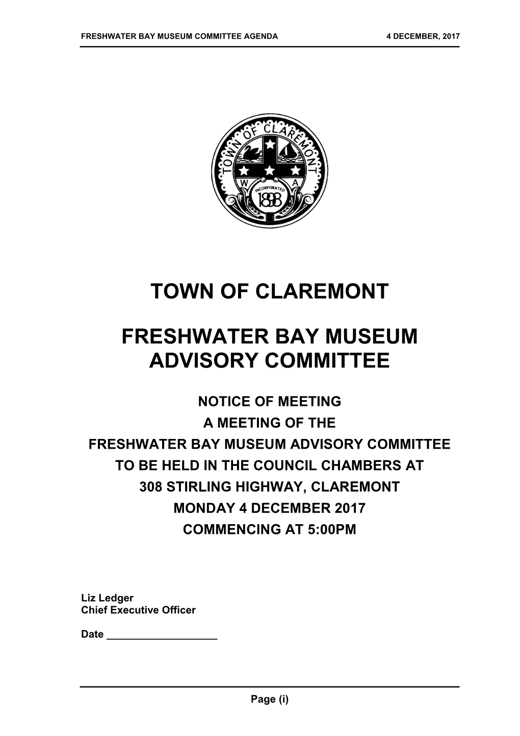 Freshwater Bay Museum Advisory Committee