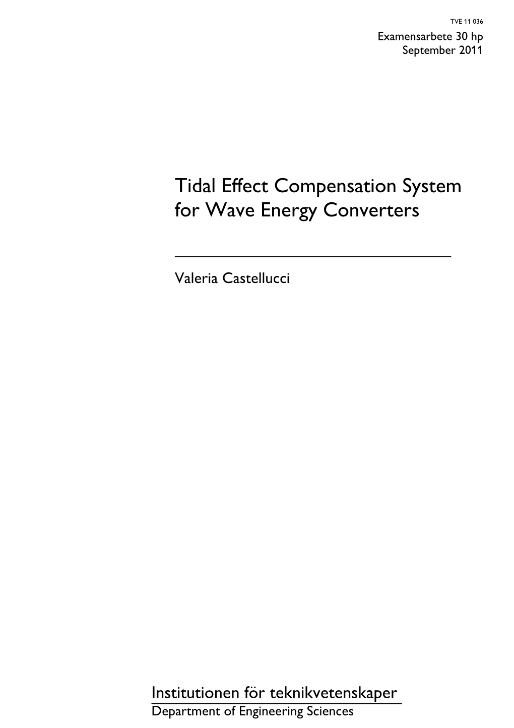 Tidal Effect Compensation System for Wave Energy Converters