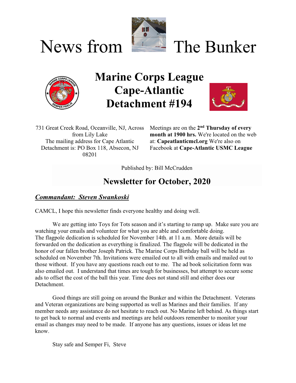 News from the Bunker