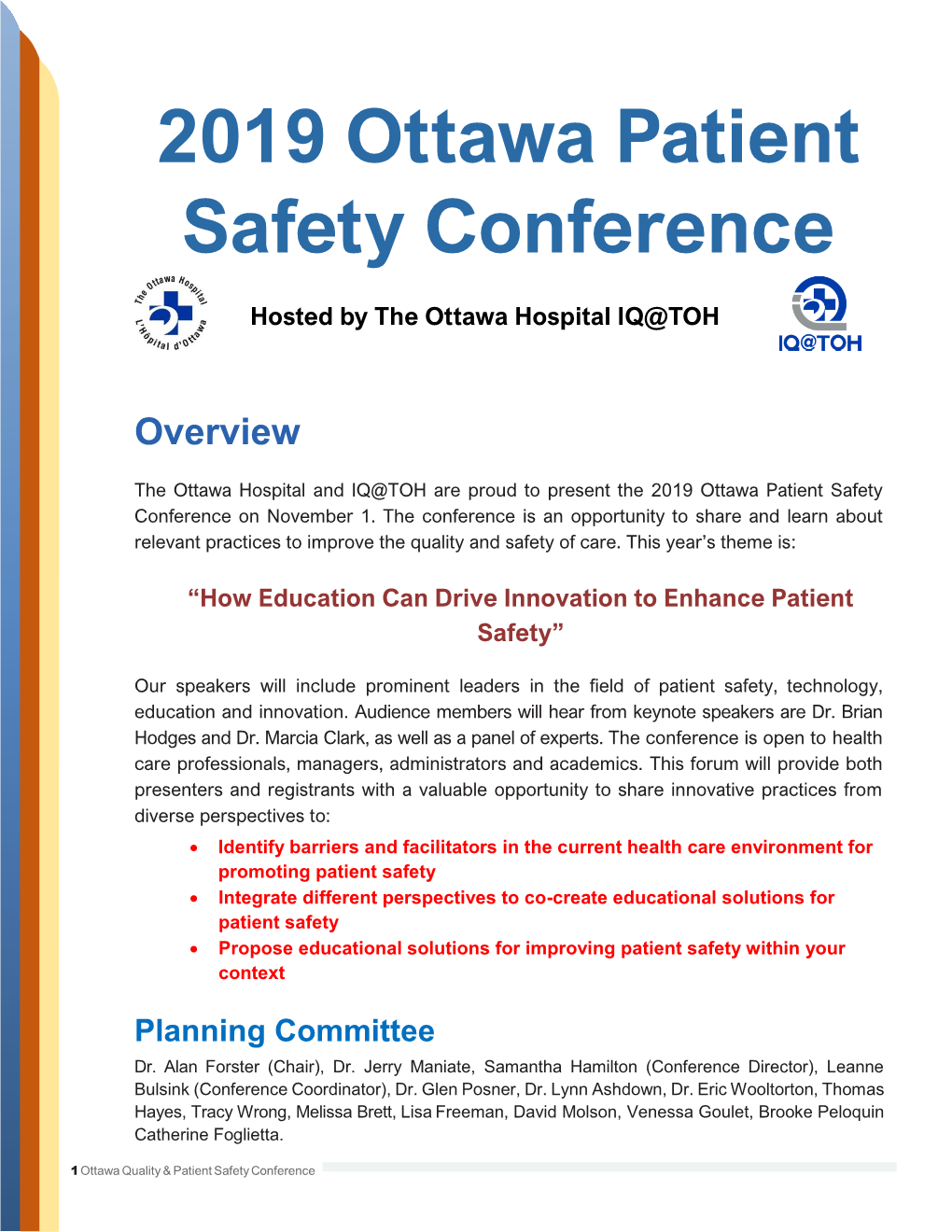 Ottawa Quality and Patient Safety Conference