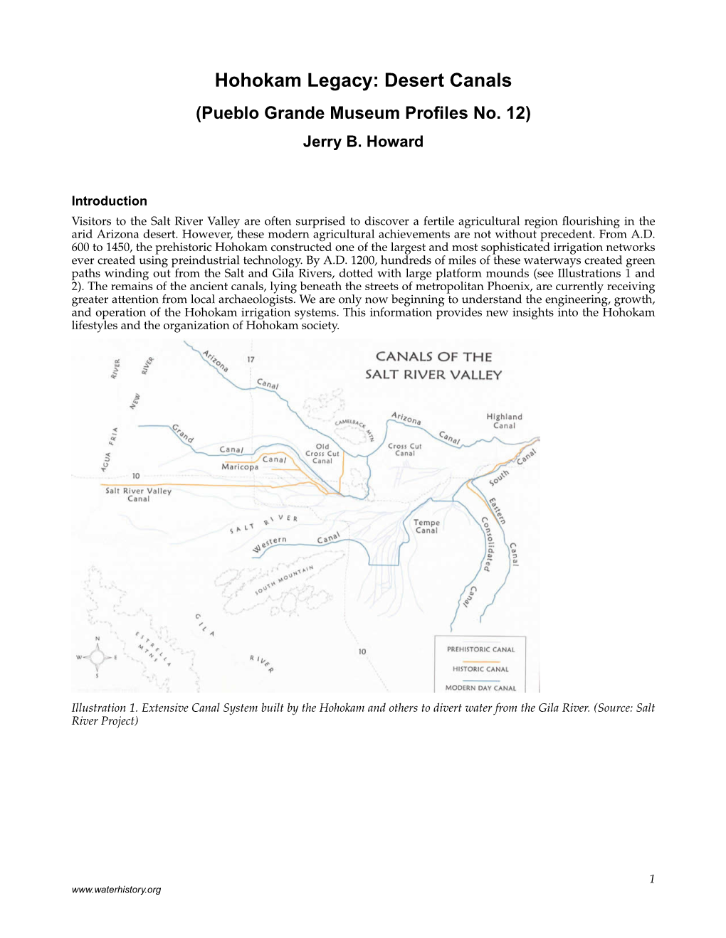 Hohokam Legacy: Desert Canals (Pueblo Grande Museum Proﬁles No