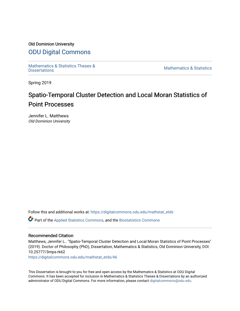 Spatio-Temporal Cluster Detection and Local Moran Statistics of Point Processes