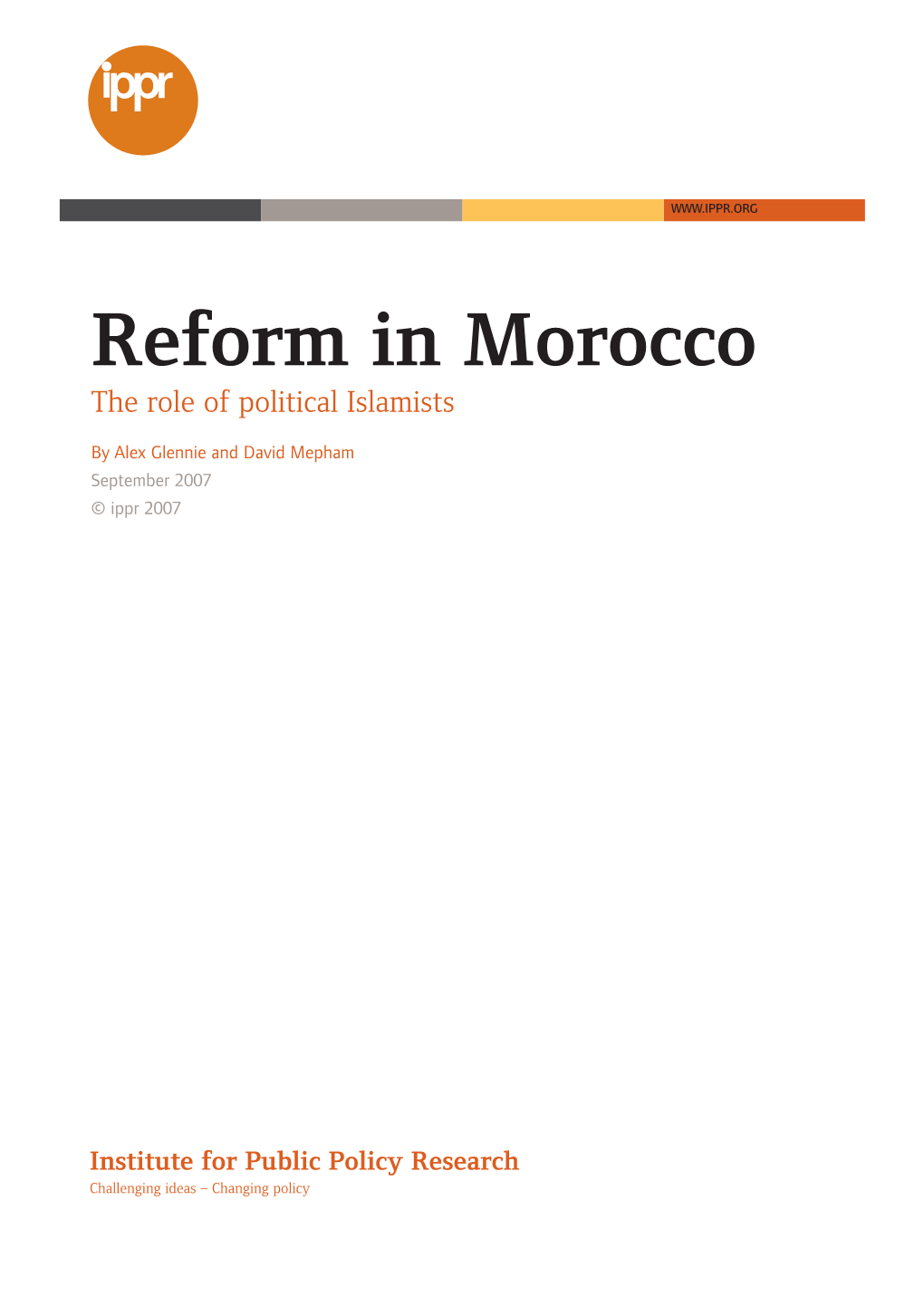 Reform in Morocco:Layout 1.Qxd