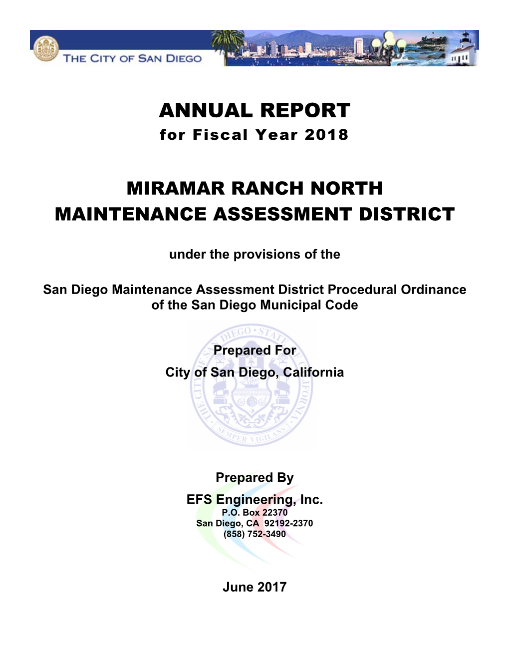 ANNUAL REPORT for Fiscal Year 2018