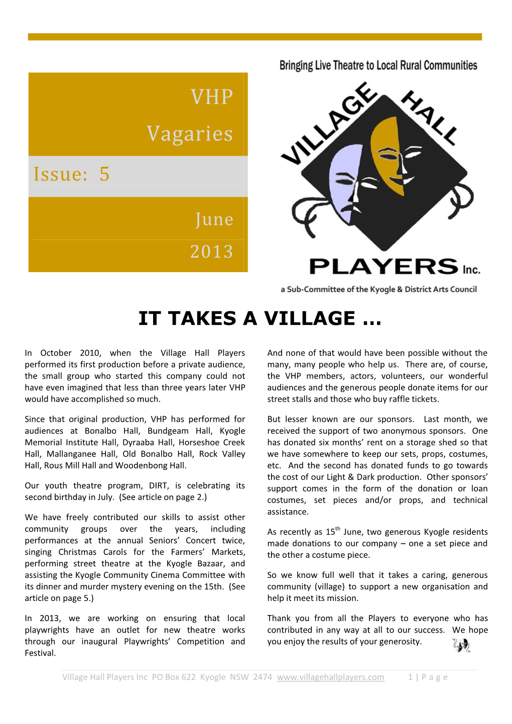 VHP Newsletter Issue 5