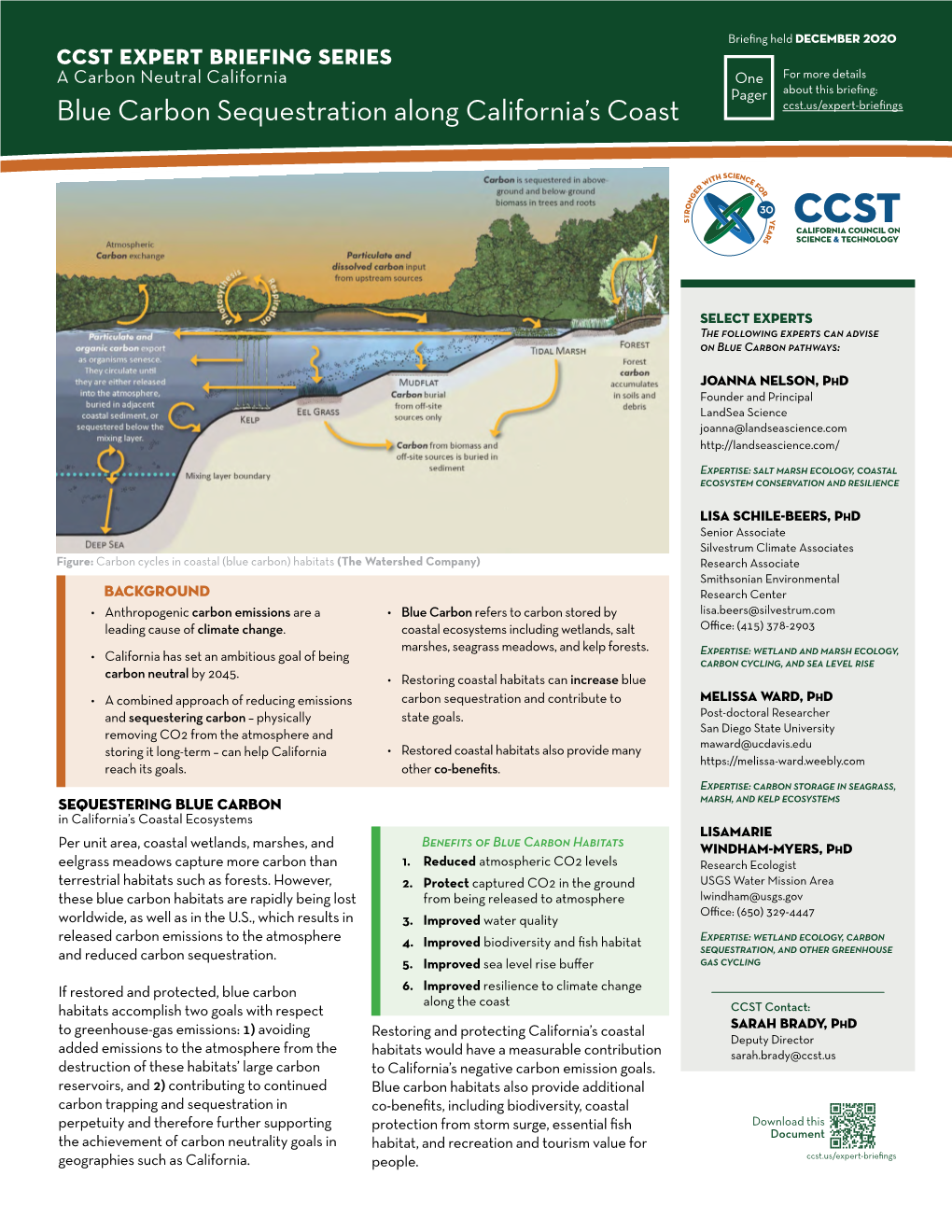 Blue Carbon Sequestration Along California's Coast