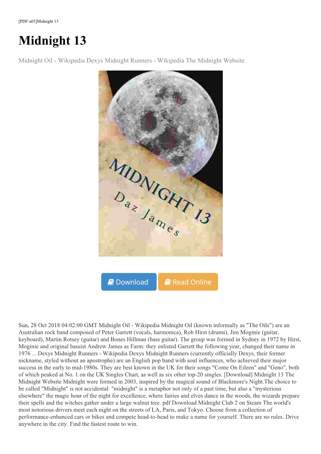 [Download] Midnight 13