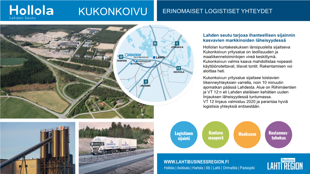 Kukonkoivu Erinomaiset Logistiset Yhteydet