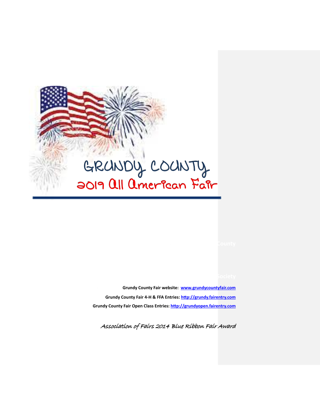 GRUNDY COUNTY 2019 All American Fair