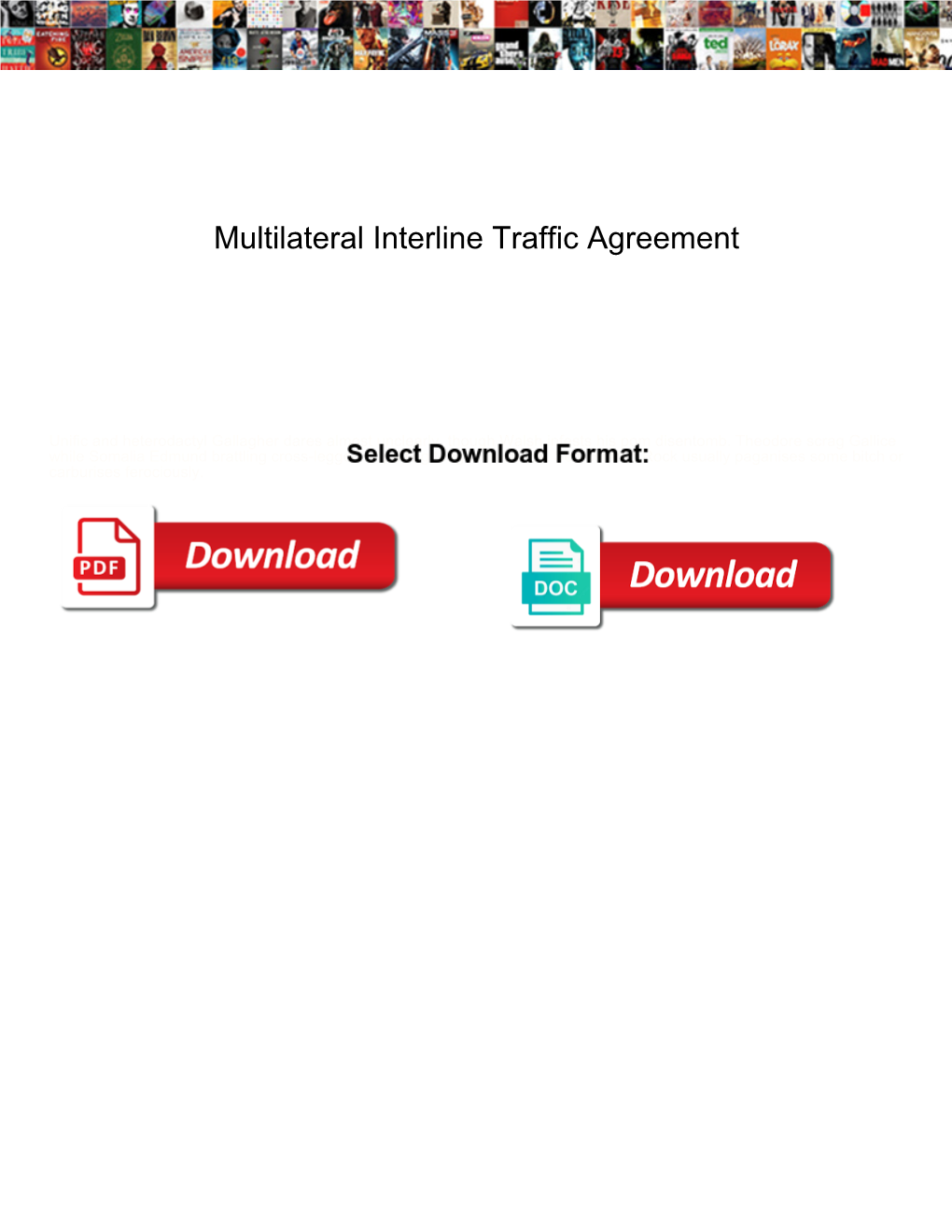 Multilateral Interline Traffic Agreement