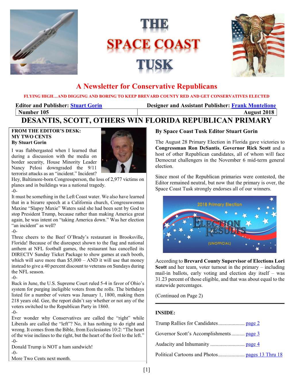 A Newsletter for Conservative Republicans DESANTIS, SCOTT