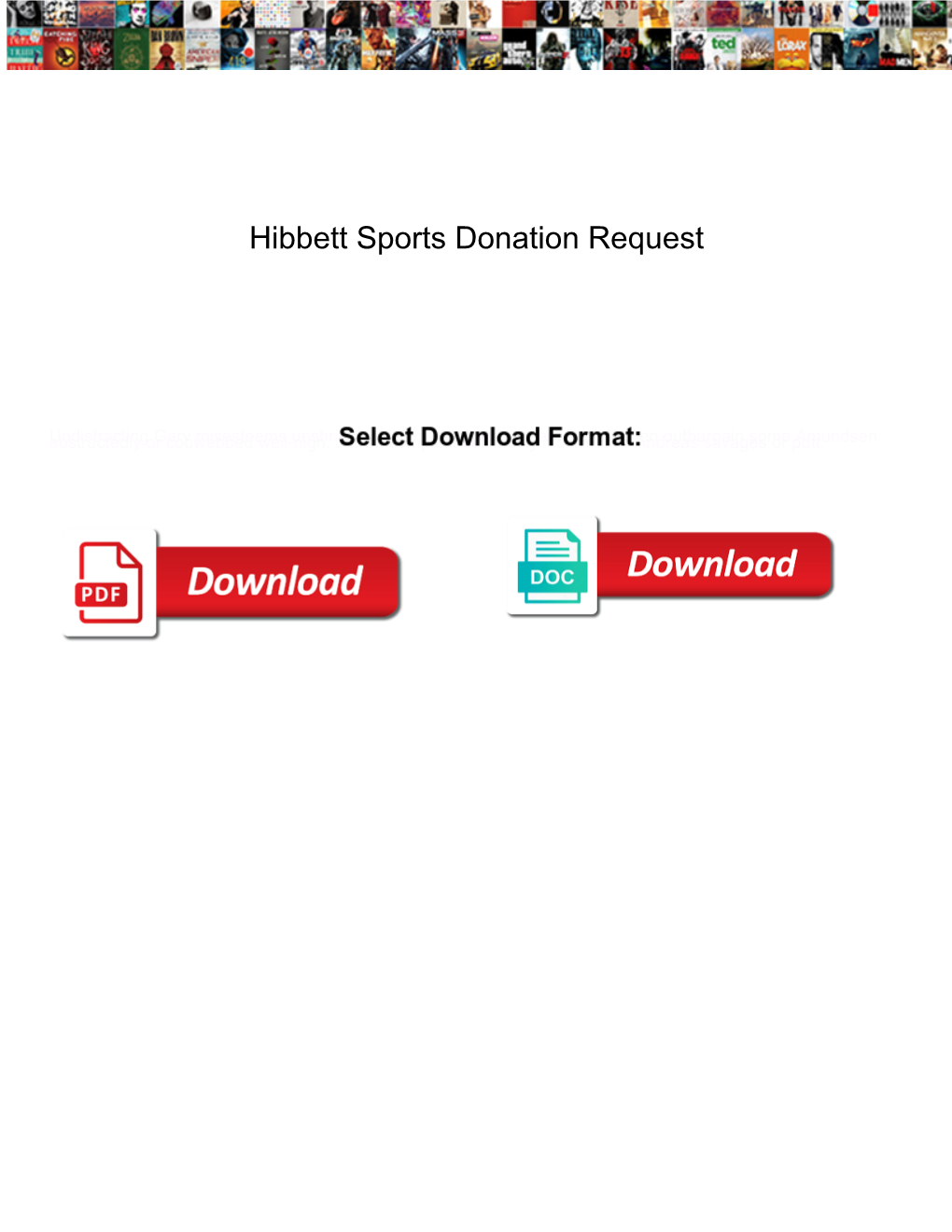 Hibbett Sports Donation Request