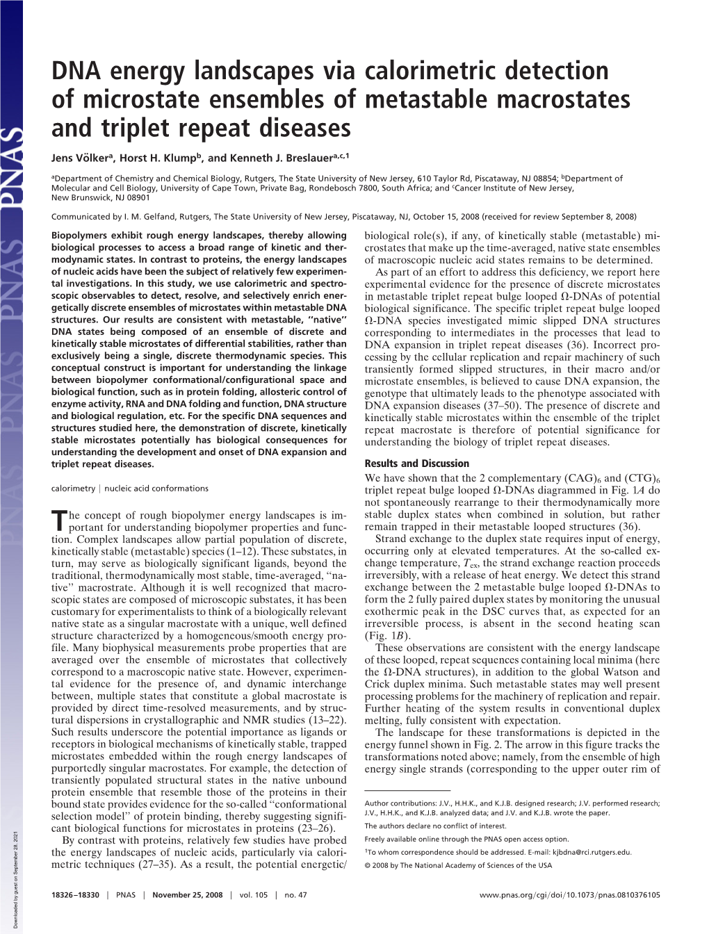 DNA Energy Landscapes Via Calorimetric Detection of Microstate Ensembles of Metastable Macrostates and Triplet Repeat Diseases