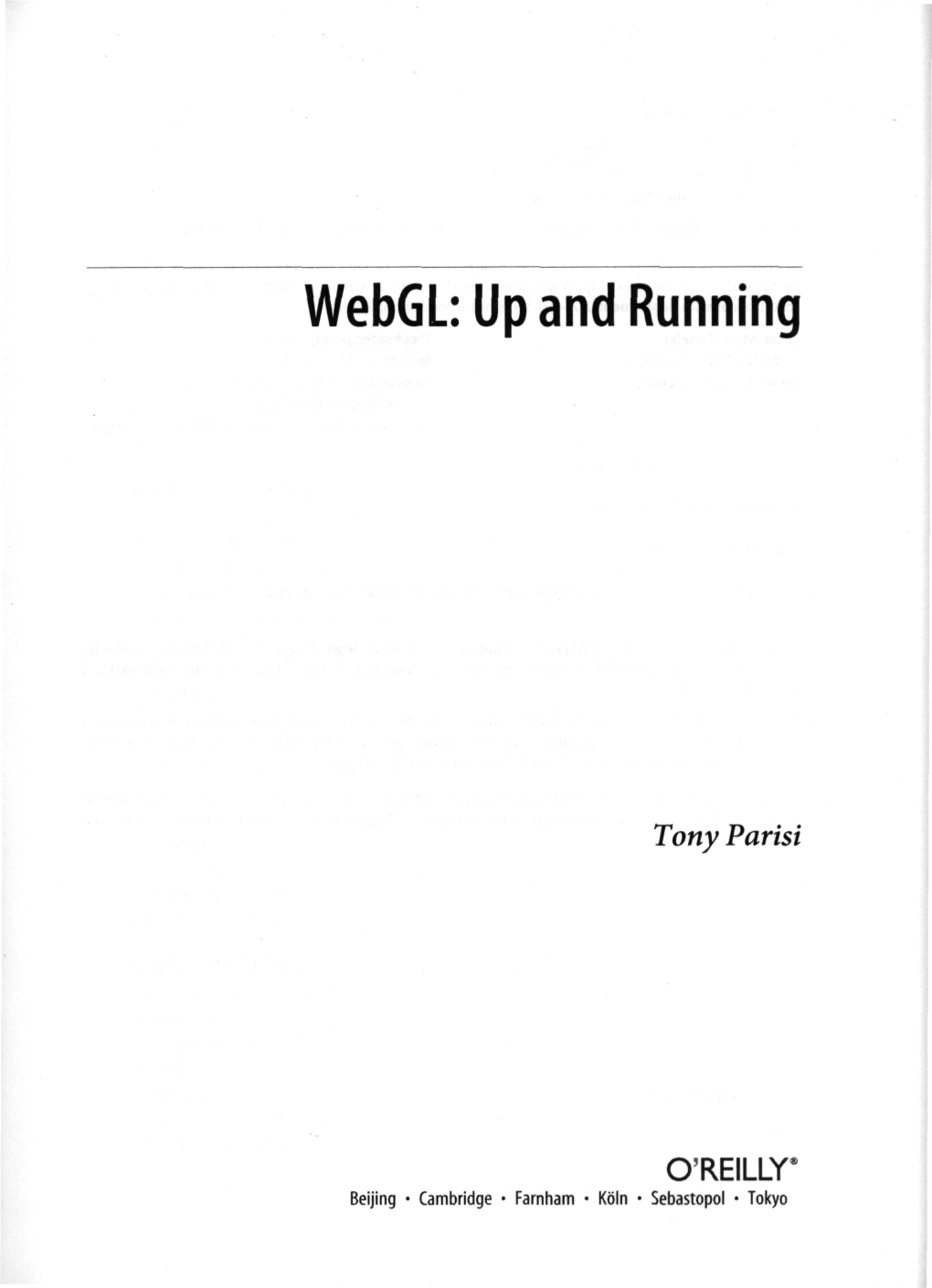 Webgl: up and Running
