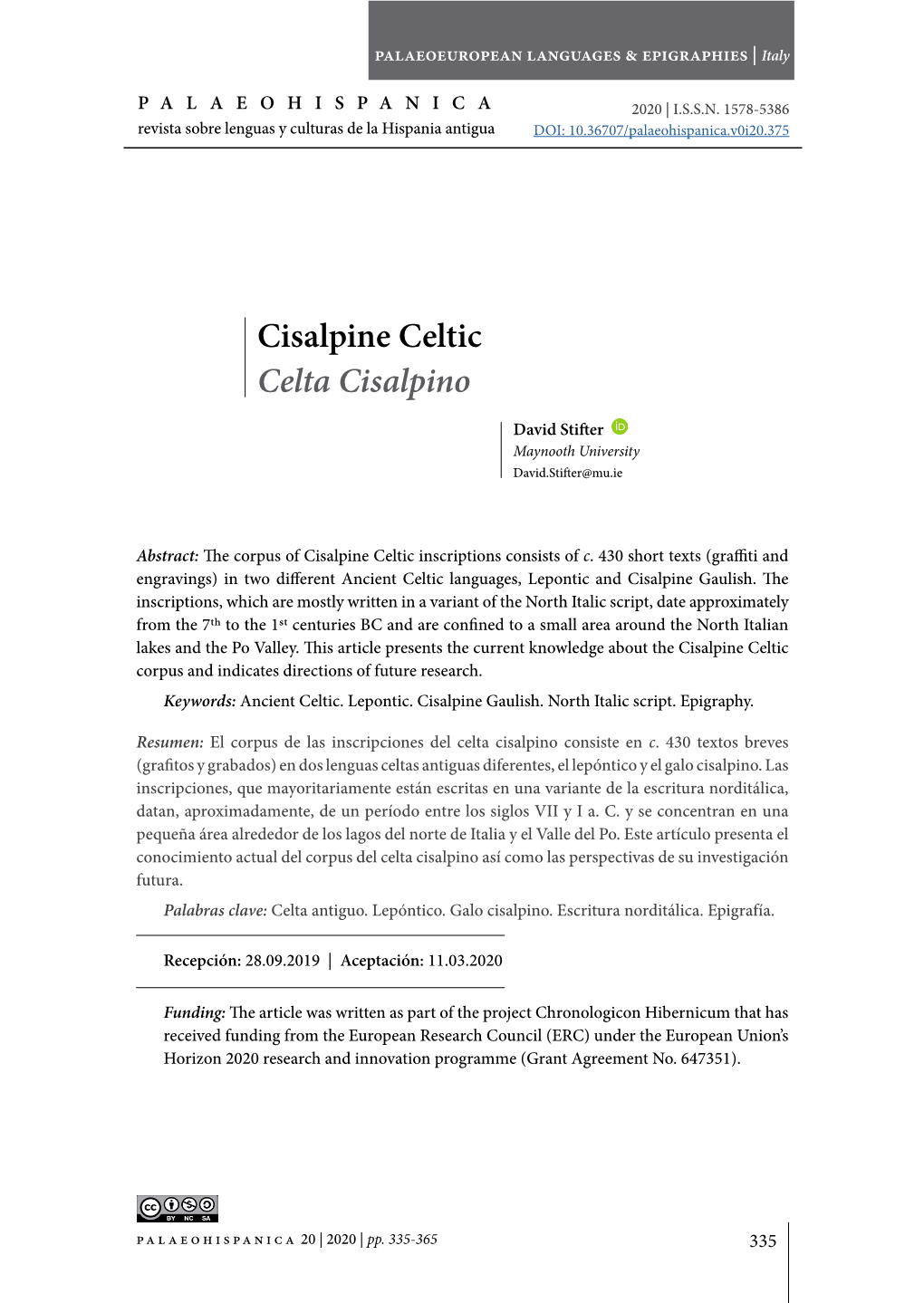Cisalpine Celtic Celta Cisalpino