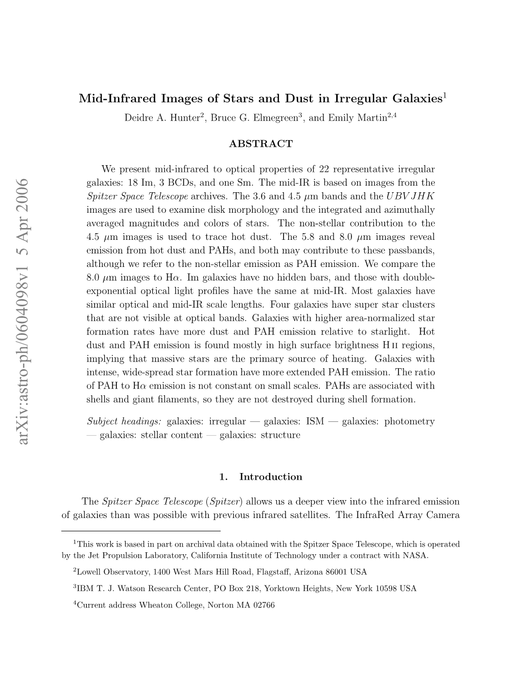 Mid-Infrared Images of Stars and Dust in Irregular Galaxies