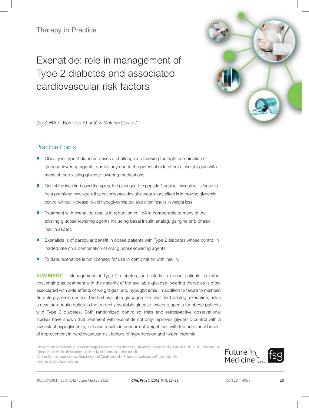 Exenatide: Role in Management of Type 2 Diabetes and Associated Cardiovascular Risk Factors