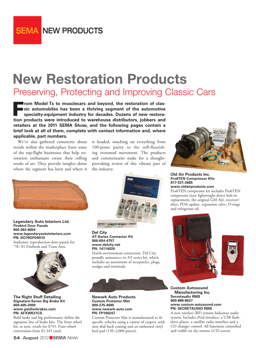 New Restoration Products