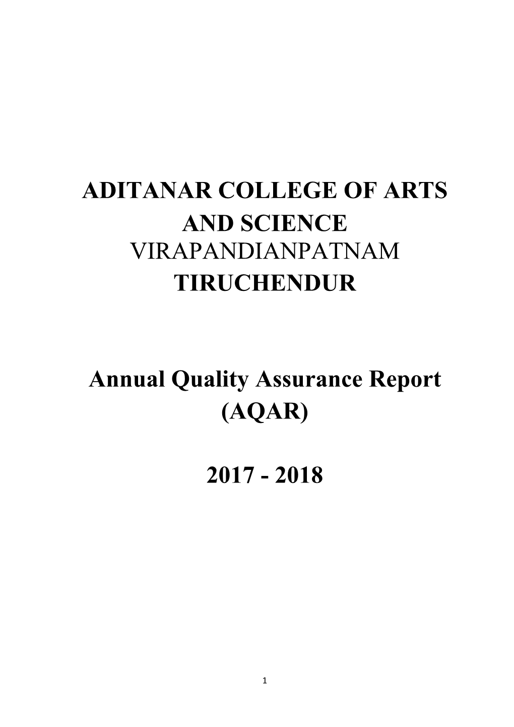 Aditanar College of Arts and Science Virapandianpatnam Tiruchendur