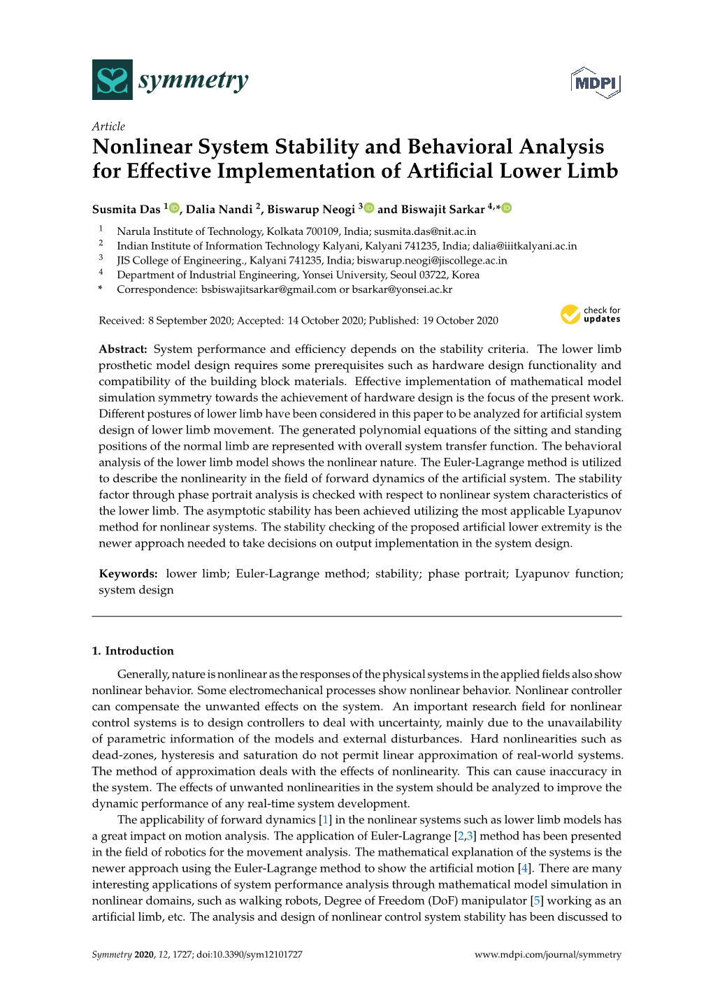 Nonlinear System Stability and Behavioral Analysis for Effective