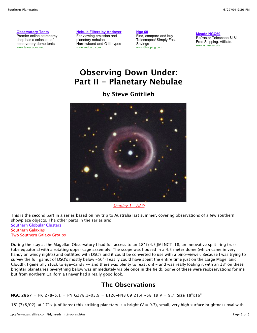 Planetary Nebulae